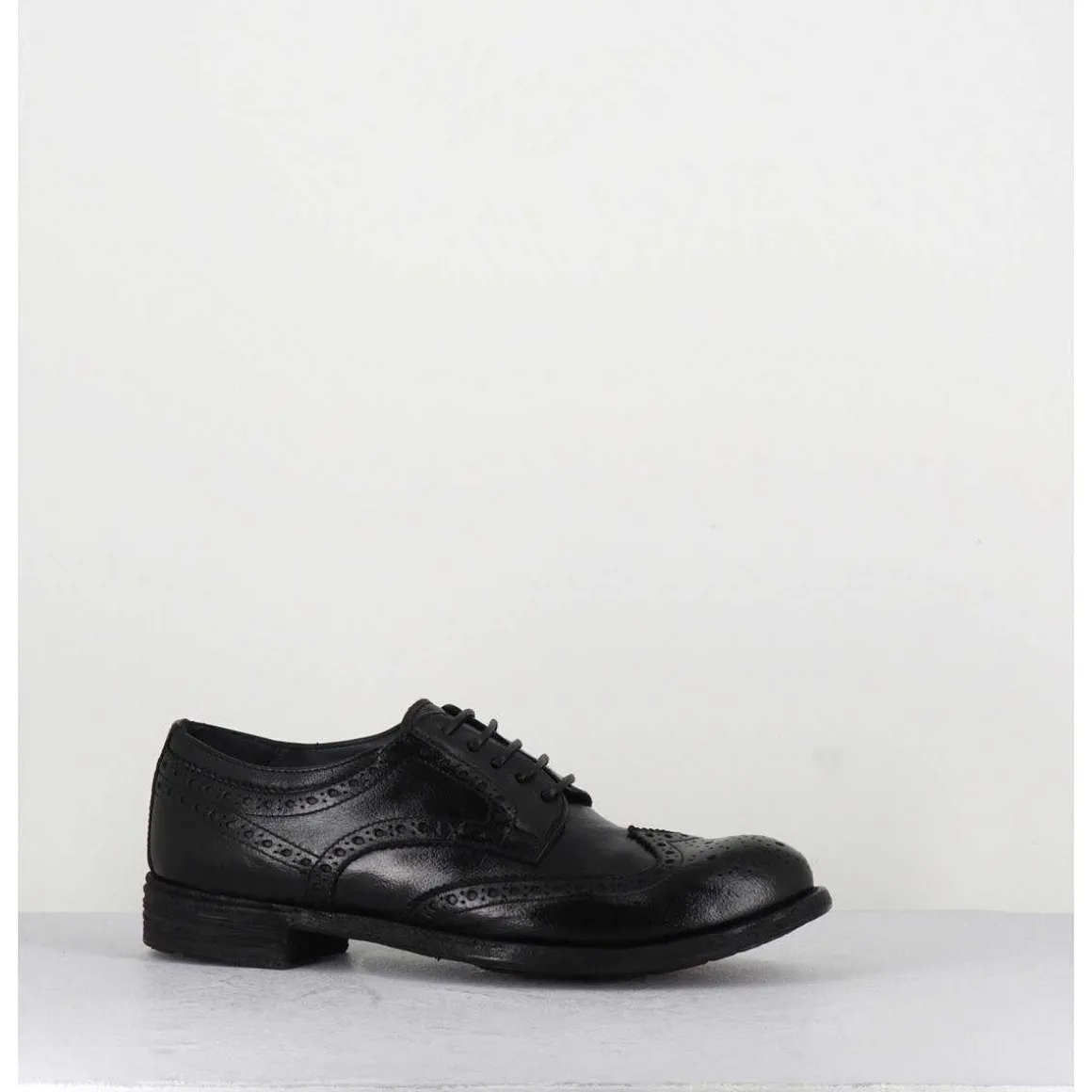 Derbies Fleuris En Cuir Noir - Lexikon001 Nero