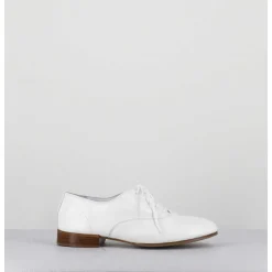 Derbies Minimalistes En Cuir Souple Blanc - Stja Cow White
