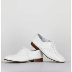 Derbies Minimalistes En Cuir Souple Blanc - Stja Cow White