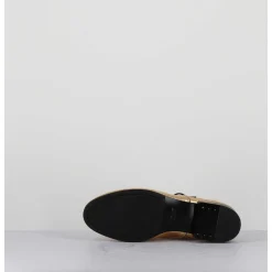Derbies Minimalistes En Cuir Dore - Stja Cow Platino