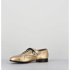 Derbies Minimalistes En Cuir Dore - Stja Cow Platino