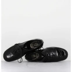 Derbies Plats En Cuir Vernis Souple Noir - 60364 Nappalak Nero