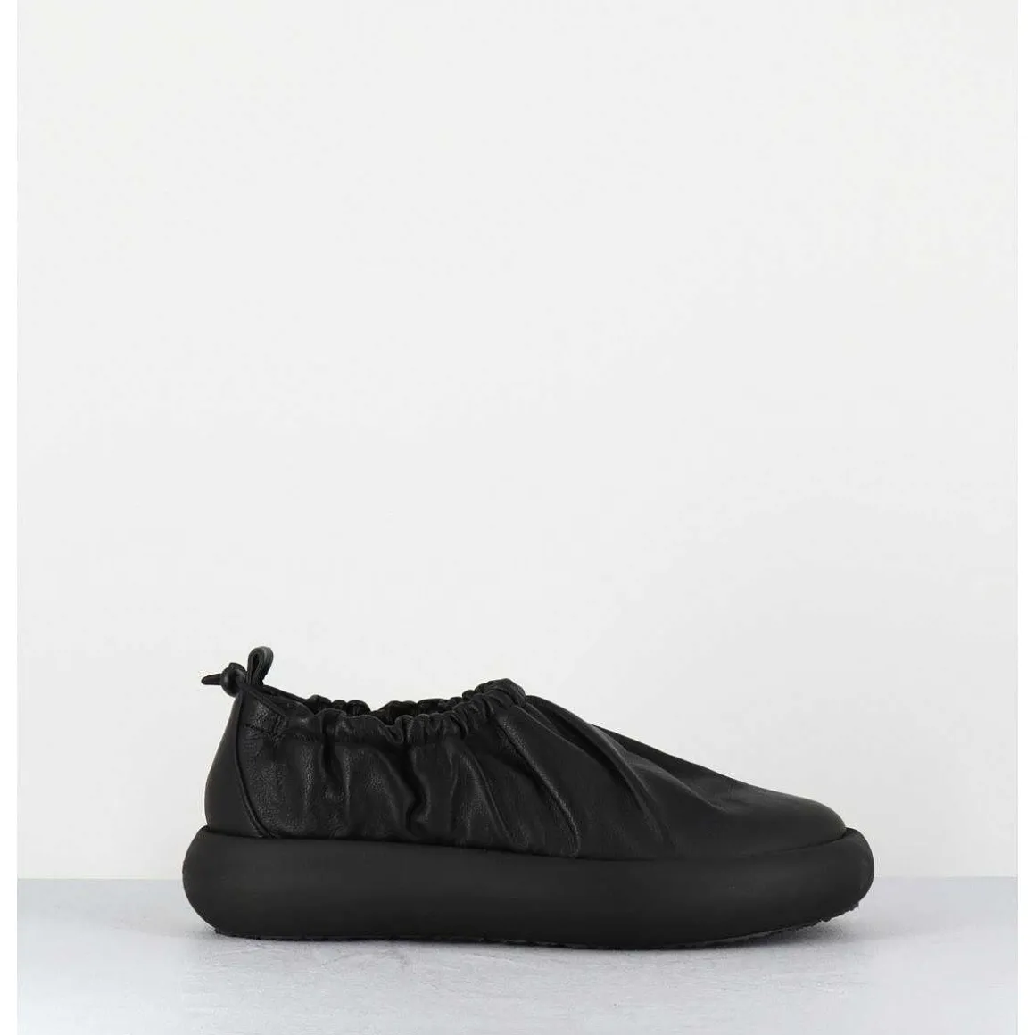 Elastic Donut Shoe Cuir Noir - 1C6854D Travel Black