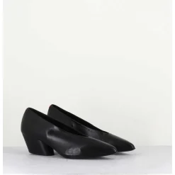 Escarpins En Cuir Noir - Julien14 Nero