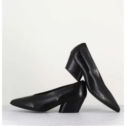 Escarpins En Cuir Noir - Julien14 Nero