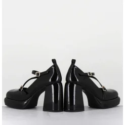 Mary-Jane A Plateforme En Cuir Vernis Noir - Abra Vernice Nero