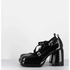 Mary-Jane A Plateforme En Cuir Vernis Noir - Abra Vernice Nero