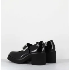 Mary-Jane A Talon En Cuir Vernis Noir - Al118 Vernice Nero