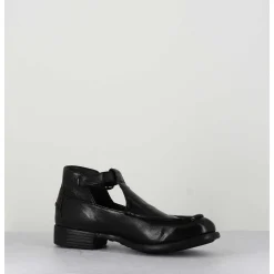 Mary-Janes En Cuir Noir - Calixte 032 Nero