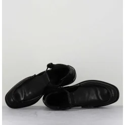 Mary-Janes En Cuir Noir - Calixte 032 Nero