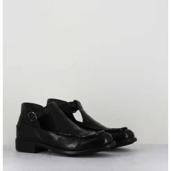 Mary-Janes En Cuir Noir - Calixte 032 Nero