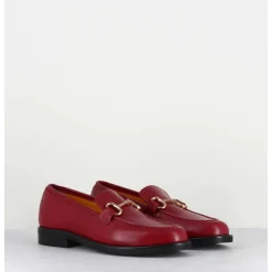 Mocassins A Mors En Cuir Rouge - M431 Rosso