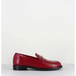 Mocassins A Mors En Cuir Rouge - M431 Rosso