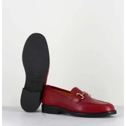Mocassins A Mors En Cuir Rouge - M431 Rosso