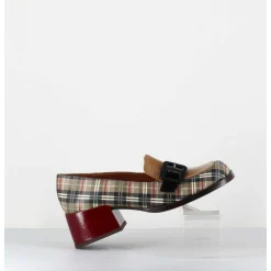 Mocassins A Petit Talon Cuir Imprime Tartan & Boucle - Bucle Scotch Classic