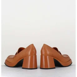 Mocassins A Plateforme En Cuir Camel - Meda Cuoio