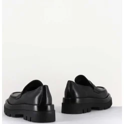 Mocassins Chunky En Cuir Noir - Diwa Nero