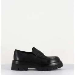Mocassins Chunky En Cuir Noir - Diwa Nero