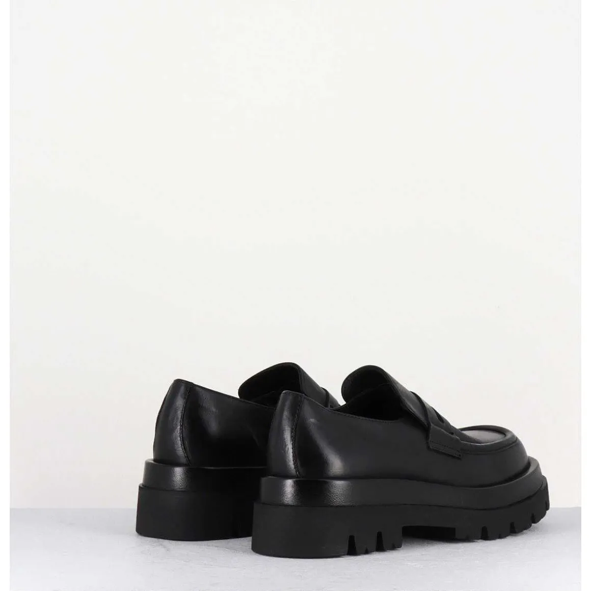 Mocassins Chunky En Cuir Noir - Diwa Nero