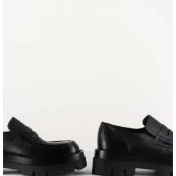 Mocassins Chunky En Cuir Noir - Diwa Nero