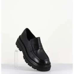 Mocassins Chunky En Cuir Noir - Diwa Nero