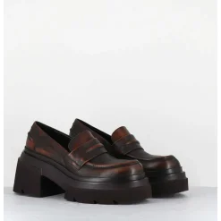 Mocassins Chunky En Cuir Marron Vieilli - E3728 Beta Cuoio