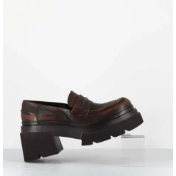 Mocassins Chunky En Cuir Marron Vieilli - E3728 Beta Cuoio