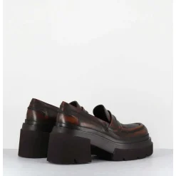 Mocassins Chunky En Cuir Marron Vieilli - E3728 Beta Cuoio
