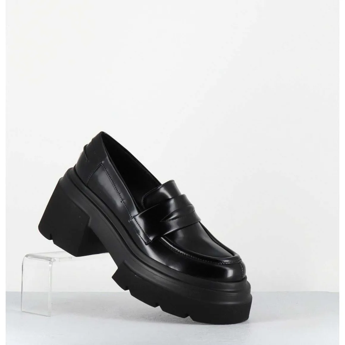 Mocassins Chunky Glace Noir - E3728-T Belt Nero