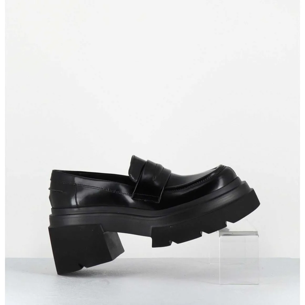 Mocassins Chunky Glace Noir - E3728-T Belt Nero