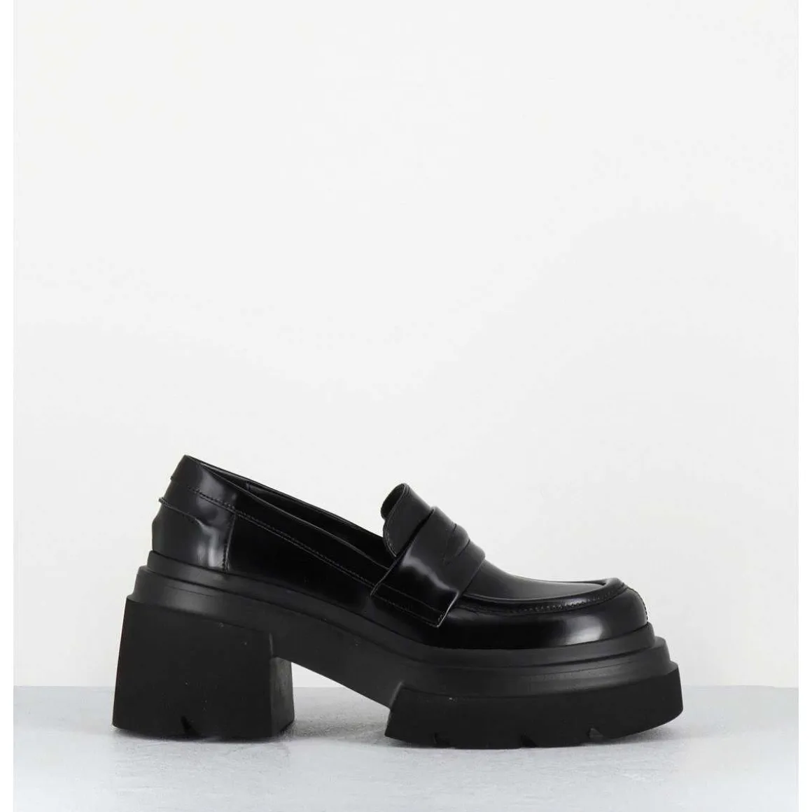 Mocassins Chunky Glace Noir - E3728-T Belt Nero