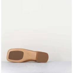 Mocassins En Cuir Beige & Mors Dore - Q155 Cotton Nocciola