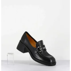 Mocassins En Cuir Noir & Bijoux - W232588 Guanto Nero