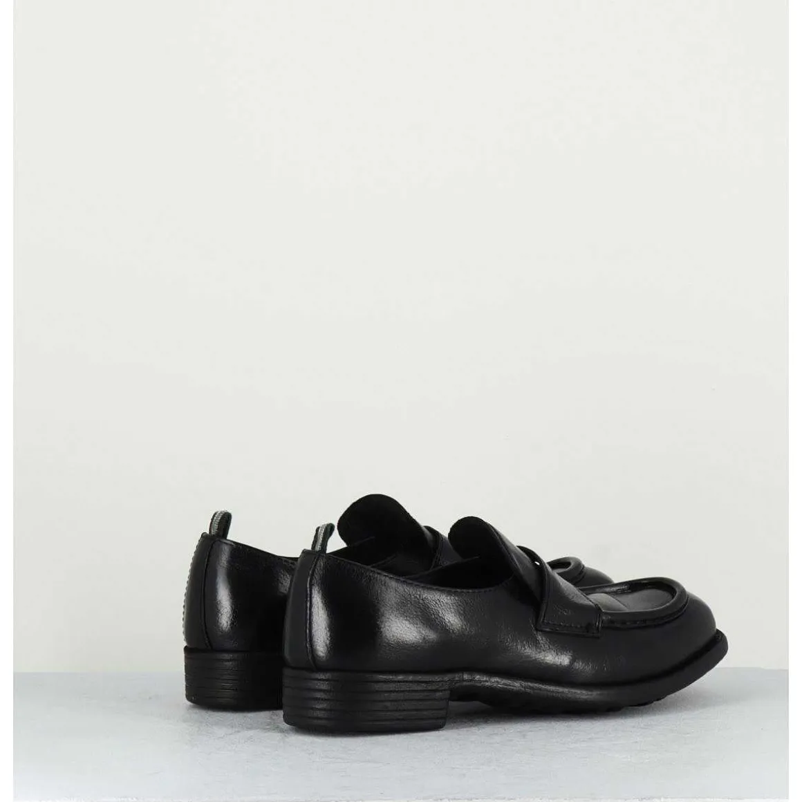 Mocassins En Cuir Noir - Calixte020 Nero