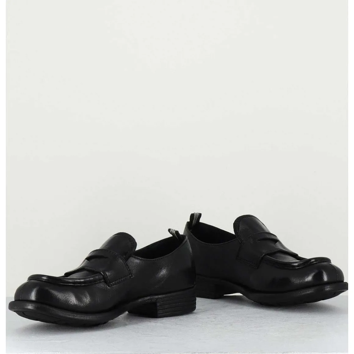 Mocassins En Cuir Noir - Calixte020 Nero