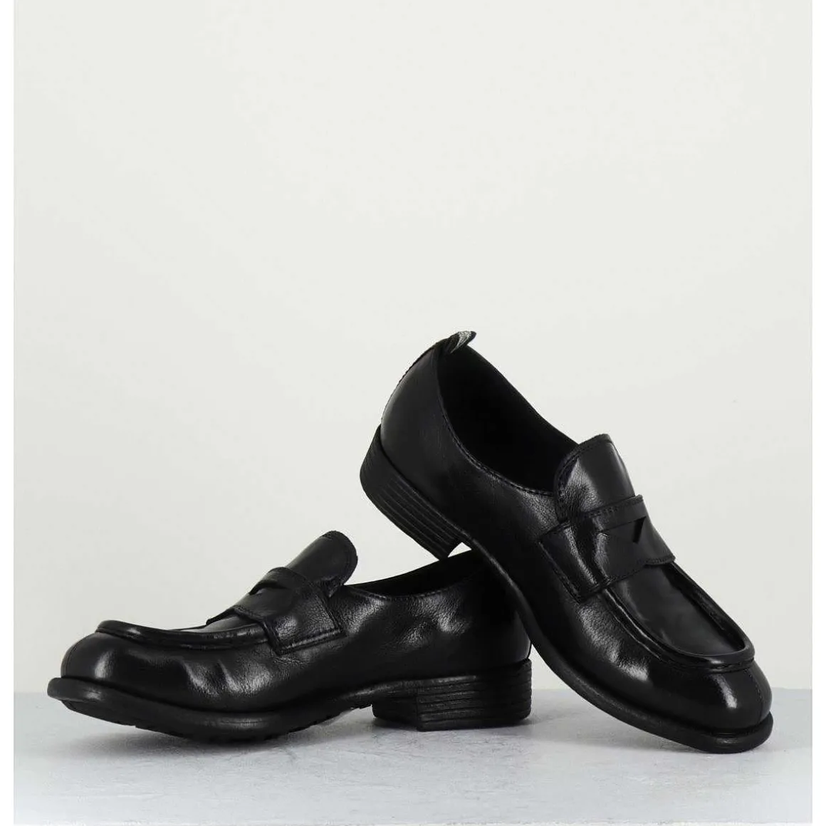 Mocassins En Cuir Noir - Calixte020 Nero