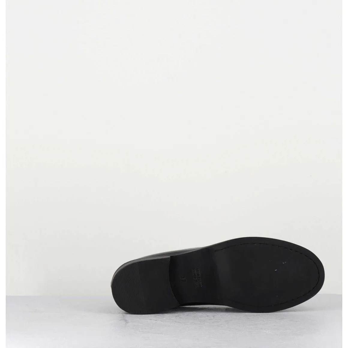 Mocassins En Cuir Noir Tour Eiffel - Tolf Nero