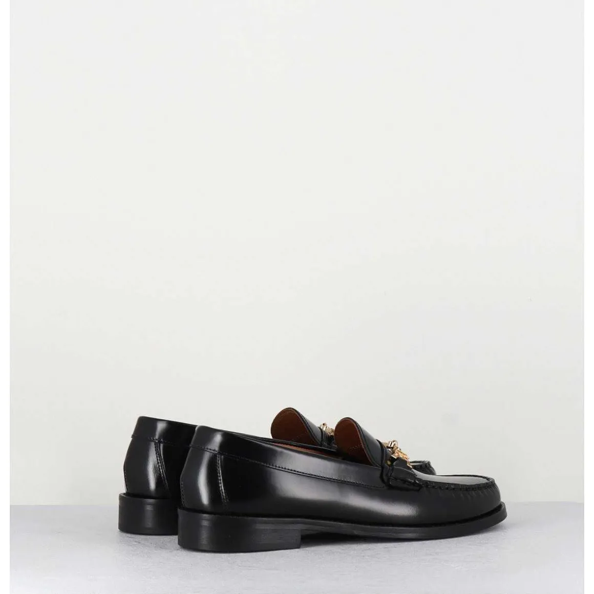 Mocassins En Cuir Noir Tour Eiffel - Tolf Nero