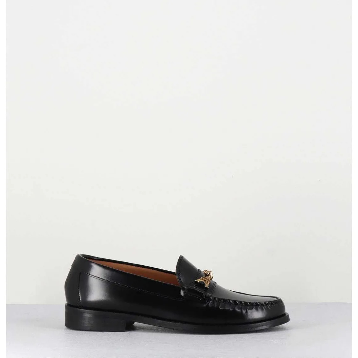 Mocassins En Cuir Noir Tour Eiffel - Tolf Nero