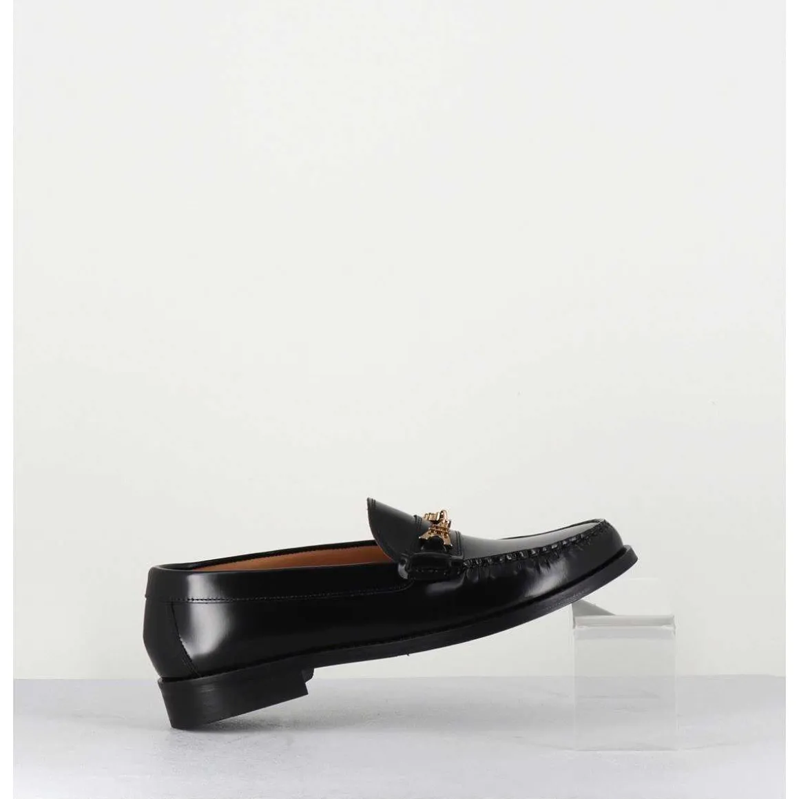 Mocassins En Cuir Noir Tour Eiffel - Tolf Nero