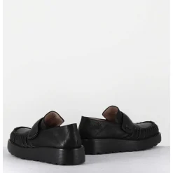 Mocassins En Cuir Souple Noir Semelle Legere - X23 Maestrale Nero