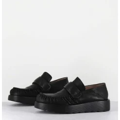 Mocassins En Cuir Souple Noir Semelle Legere - X23 Maestrale Nero