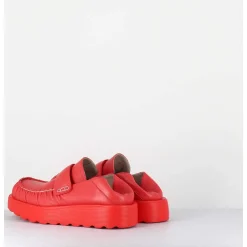 Mocassins En Cuir Souple Rouge Semelle Legere - X23 Maestrale Corallo