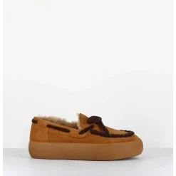 Mocassins Fourres En Daim Camel - 50946 030 Camel