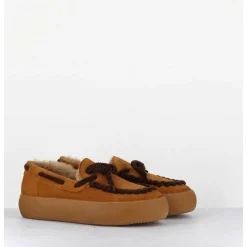 Mocassins Fourres En Daim Camel - 50946 030 Camel