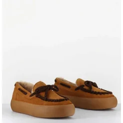 Mocassins Fourres En Daim Camel - 50946 030 Camel