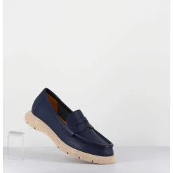 Mocassins Legers En Cuir Bleu Marine - S146 Cloud Blue