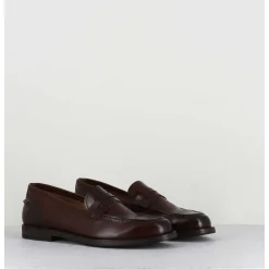 Mocassins Plats En Cuir Glace Marron - Zoe56040 Brown