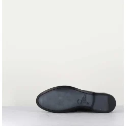 Mocassins Plats En Cuir Souple Noir- Dunia 80013 Black