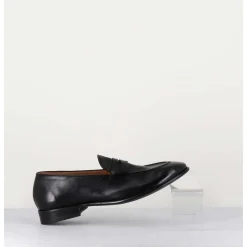 Mocassins Plats En Cuir Souple Noir- Dunia 80013 Black